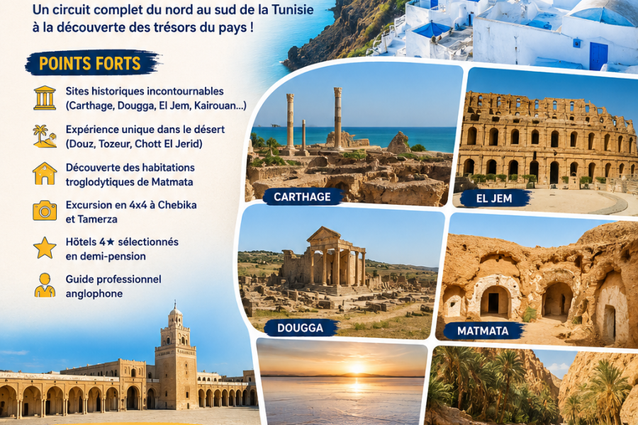 Tunisie 9 jours / 8 nuits
